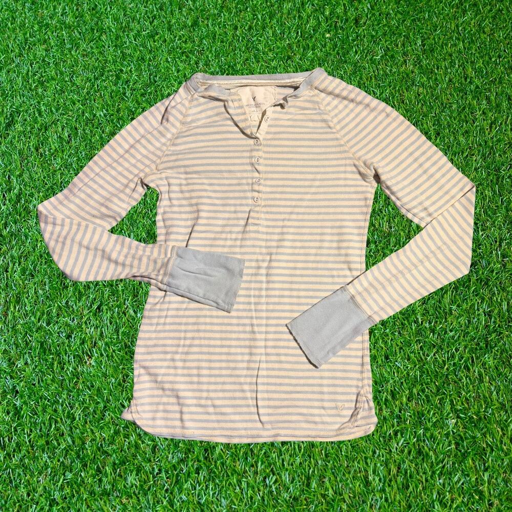 Vintage American Eagle Henley Long Sleeve